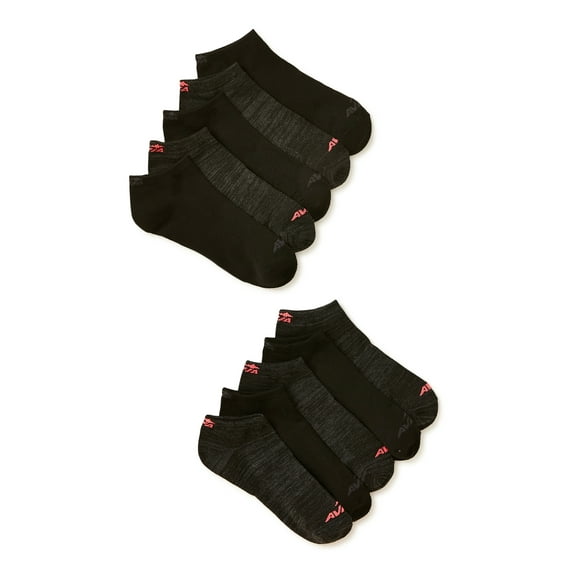 Avia Women's Lightweight Performance Low Cut Socks, 10-Pack