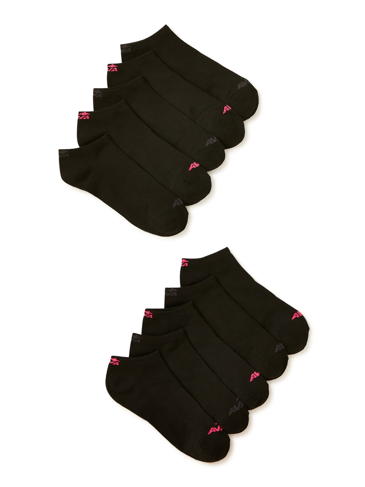 Avia Women's Lightweight Performance No Show Socks, 10-pack