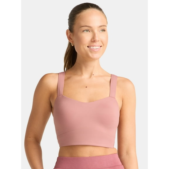 Avia Women's Low Impact Longline Strappy Back Sports Bra, Sizes XS-XXXL