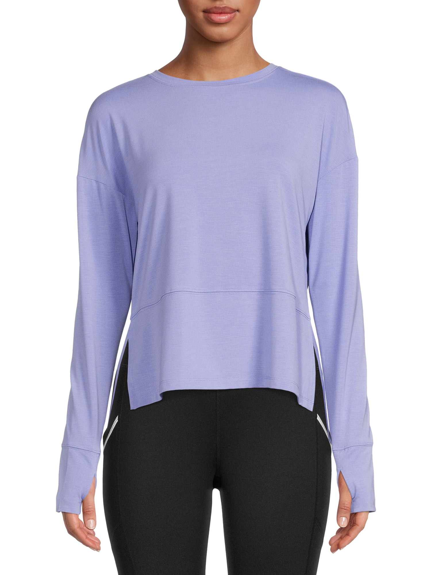 Avia Women's Long Sleeve Crew Neck TShirt With Thumbholes