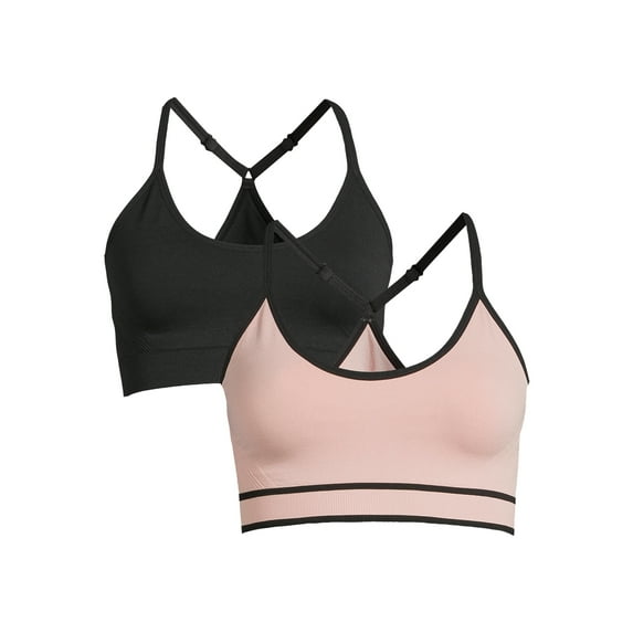 Avia Women’s Low Support Seamless Cami Sports Bra, 2-Pack, Sizes S-XXXL