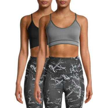 Avia Low Support Seamless Cami Sports Bra, 2-Pack, Women's & Women's Plus, Sizes S-3XL