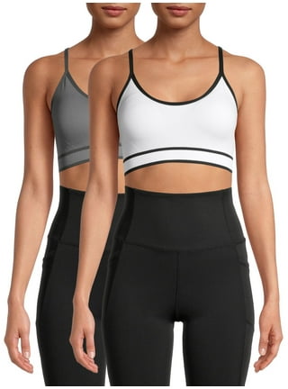 Avia Medium Support Racerback Sports Bra, 2 Pack 