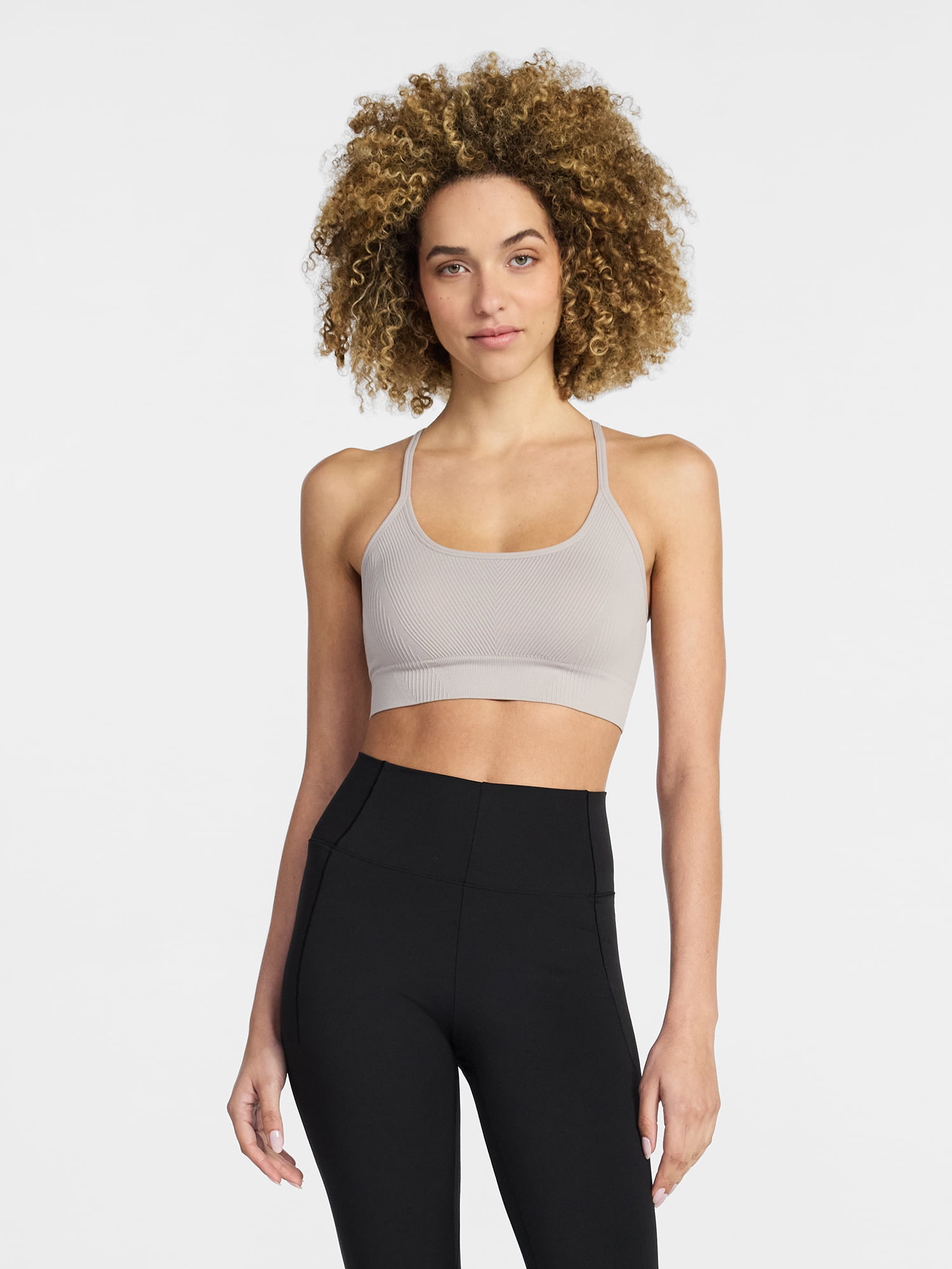 Avia Women's Low Support Seamless Textured Cami Sports Bra, Sizes XS-XXXL