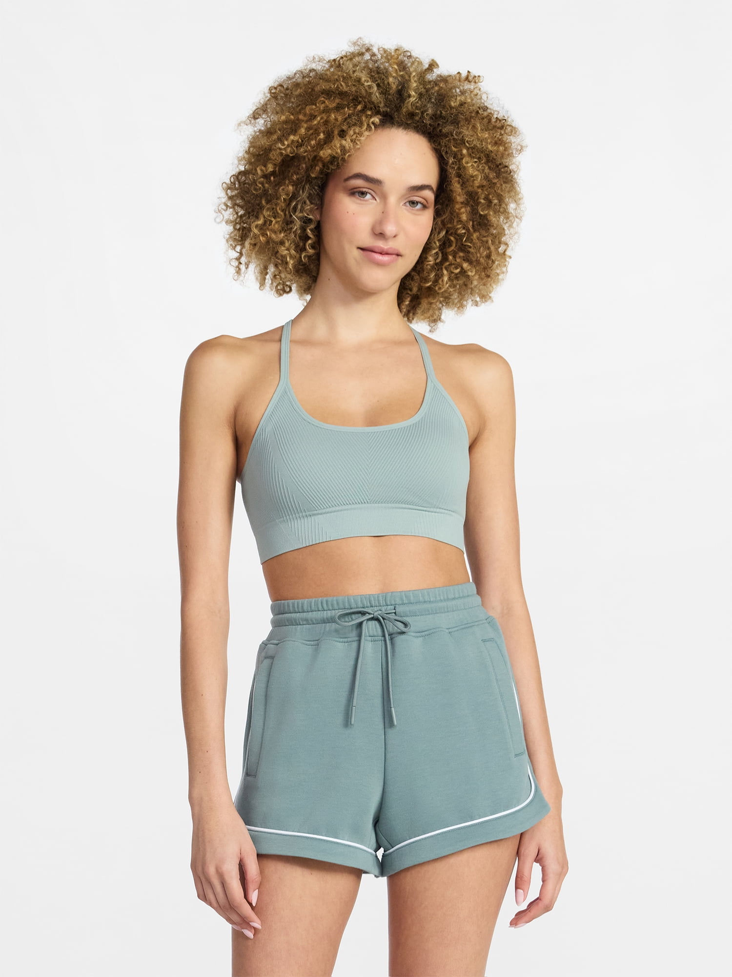 Avia Women's Low Support Seamless Textured Cami Sports Bra, Sizes XS-XXXL