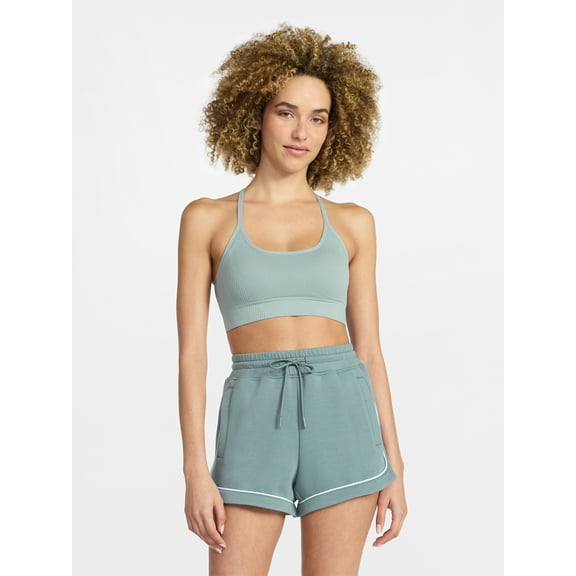 Avia Women's Low Support Seamless Textured Cami Sports Bra, Sizes XS-XXXL