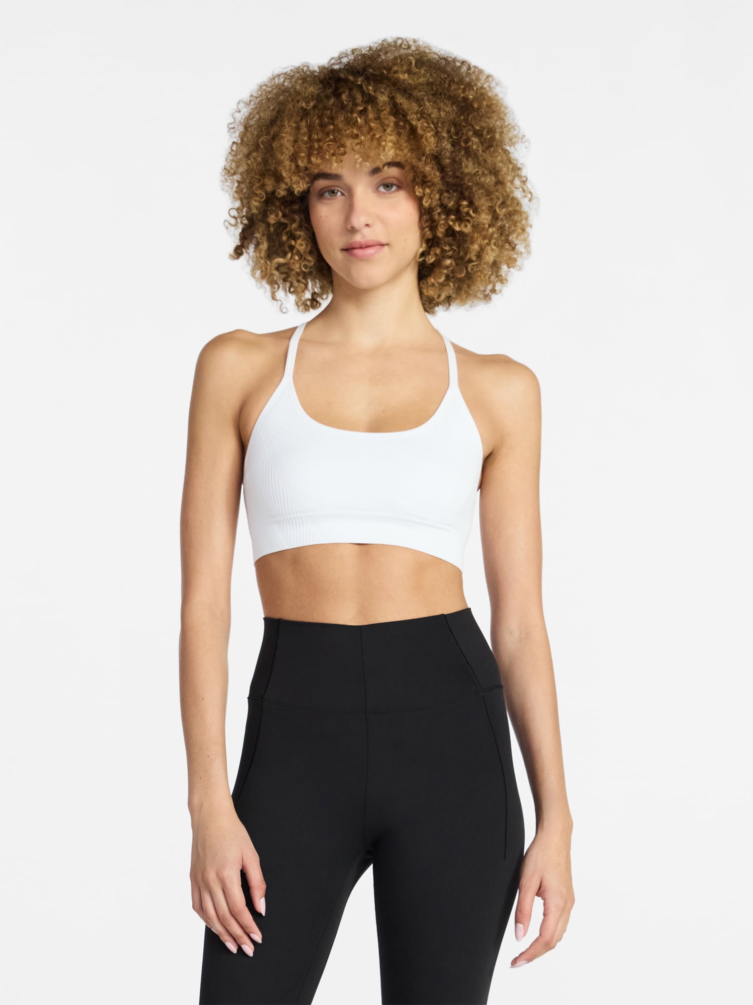 Avia Women's Low Support Seamless Textured Cami Sports Bra, Sizes XS-XXXL