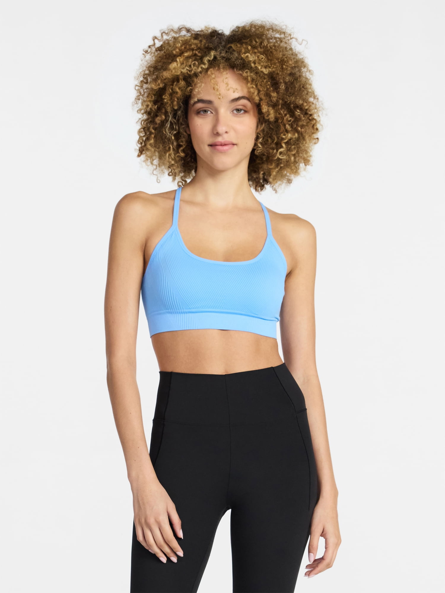 Avia Women's Low Support Seamless Textured Cami Sports Bra, Sizes XS-XXXL
