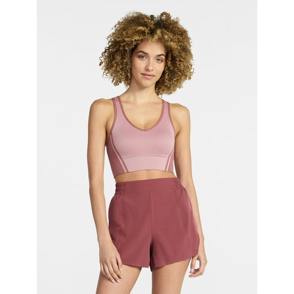 Avia Women's Low Support Seamless V-Neck Sports Bra, Sizes S-XXXL