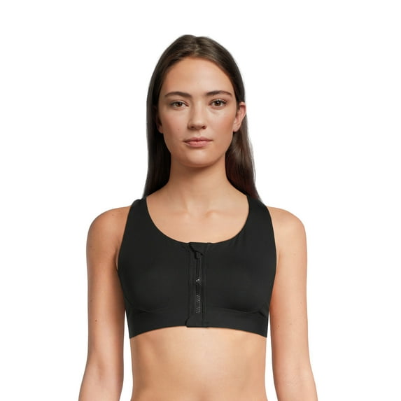 Avia Women's Medium Impact Zip Front Sports Bra, Sizes XS-XXXL