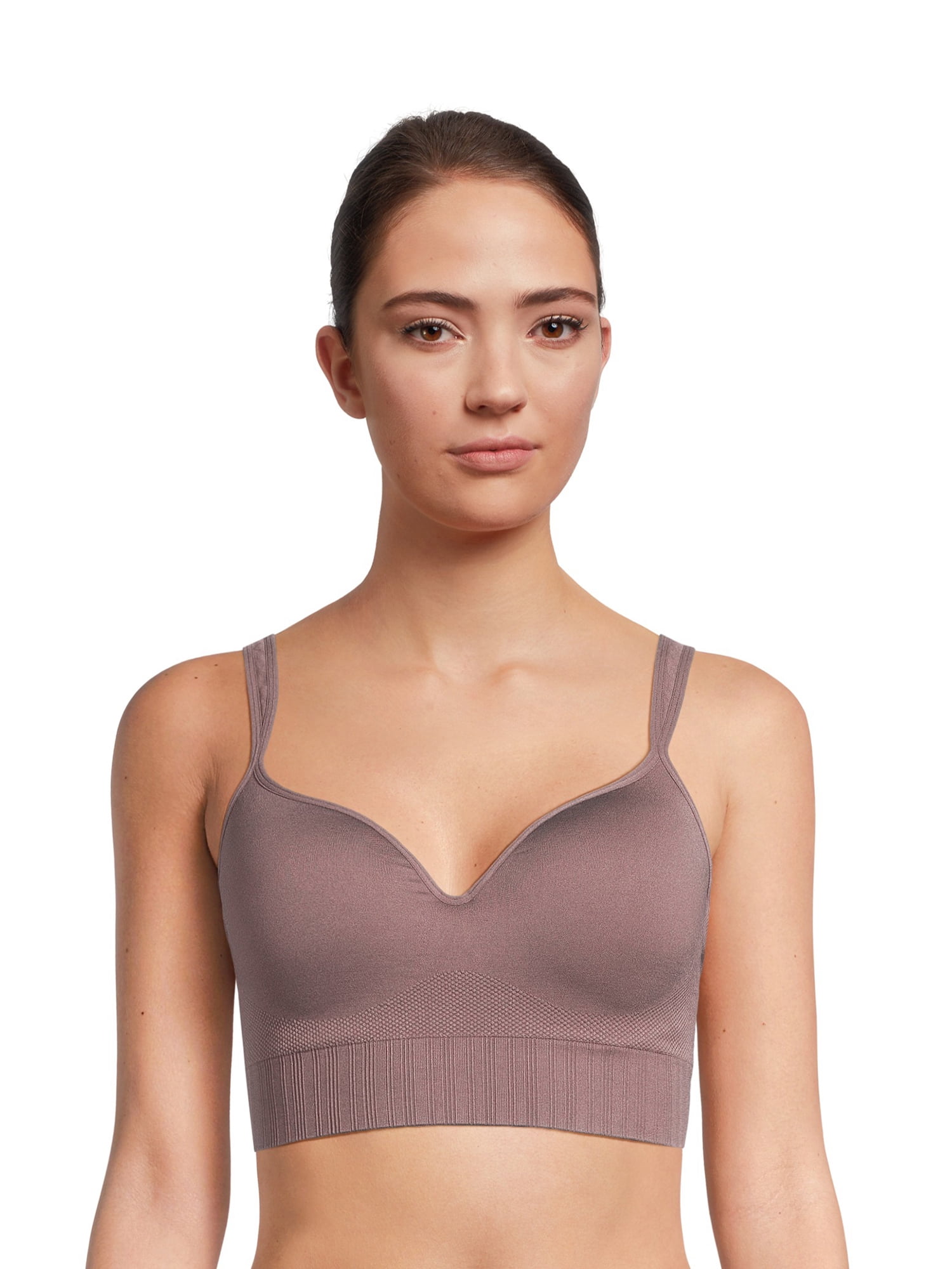 Avia Women's Medium Support Molded Plunge Sports Bra, Sizes S-XXXL