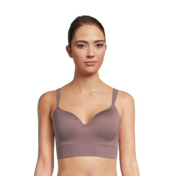 Avia Women's Medium Support Molded Plunge Sports Bra, Sizes S-XXXL