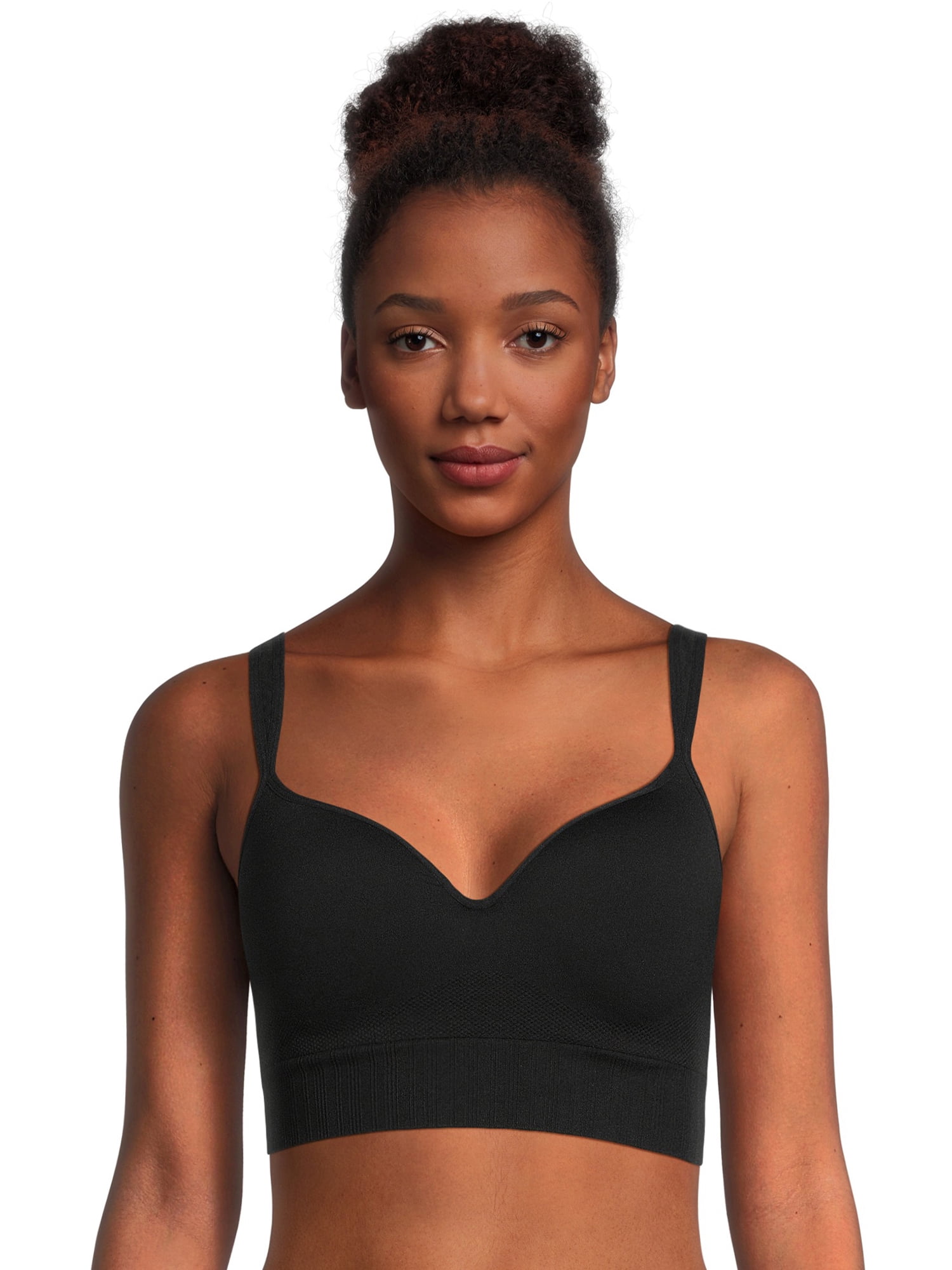 Avia Women s Medium Support Molded Plunge Sports Bra Sizes S 3XL Walmart