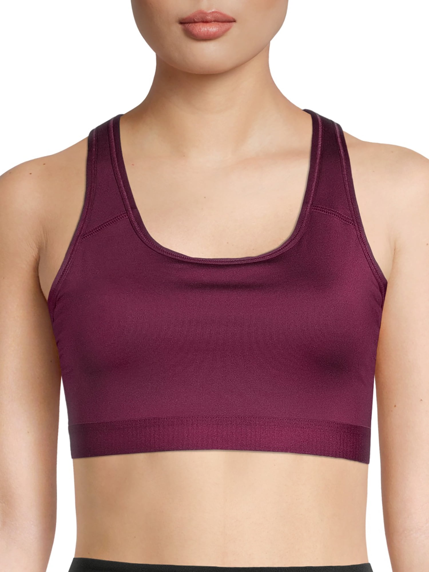 Avia Ladies Racerback Black Sports Bra with Med Support & Compression Teen  SMALL
