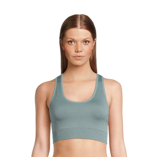 Avia Women's Medium Support Seamless Racerback Sports Bra, Sizes S-3XL - Walmart.com