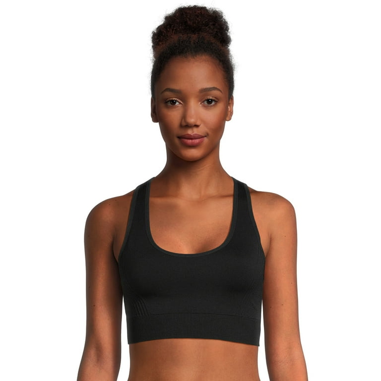 Avia Women's Medium Support Seamless Racerback Sports Bra 