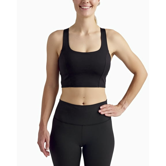 Avia Square Neck Sports Bra for Women, Medium Support, S-3XL