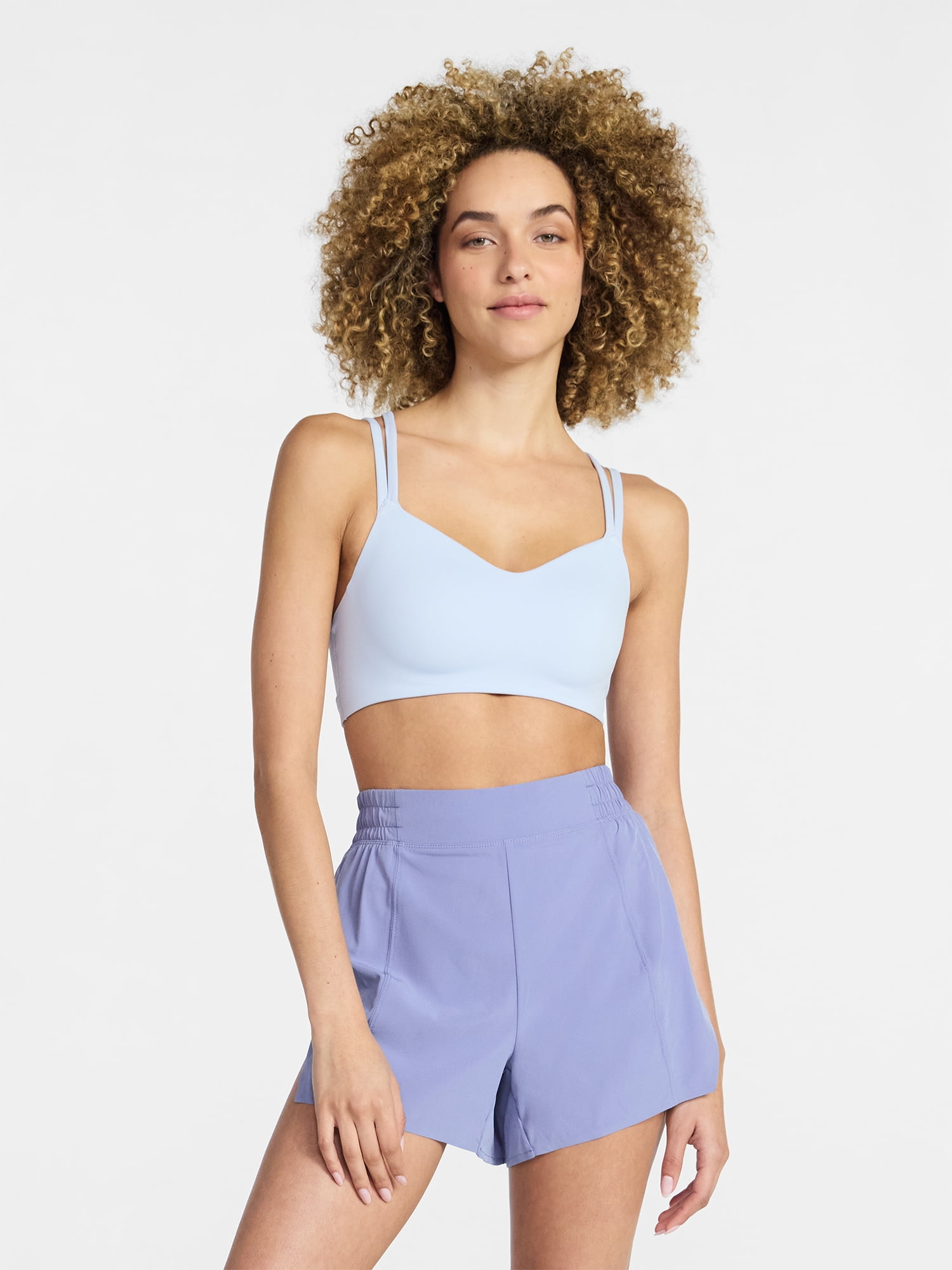 Avia Strappy Sports Bra for Women, Medium Support, S-3XL