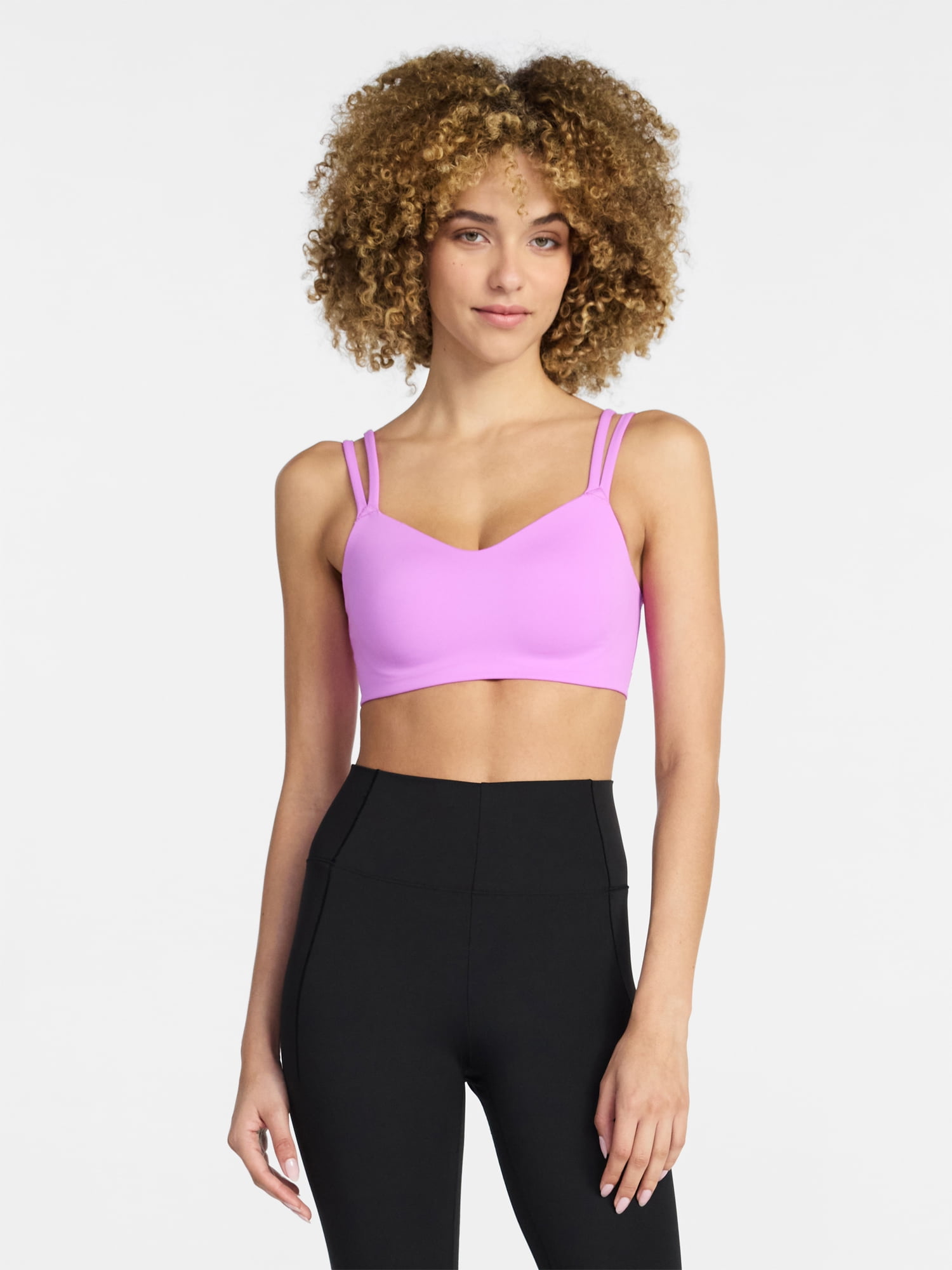 Avia Strappy Sports Bra for Women, Medium Support, S-3XL