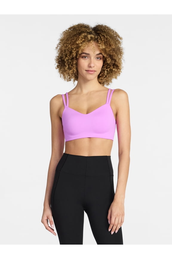 Women's Medium Support Strappy Sports Bra, Sizes S-3X