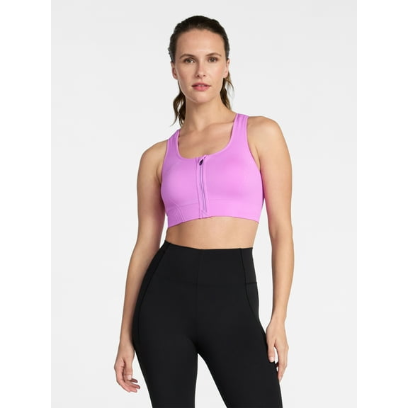 Avia Women's Medium Support Zip Front Sports Bra, Sizes S-XXXL