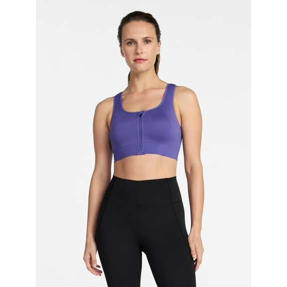 Avia Women's Medium Support Zip Front Sports Bra, Sizes S-XXXL