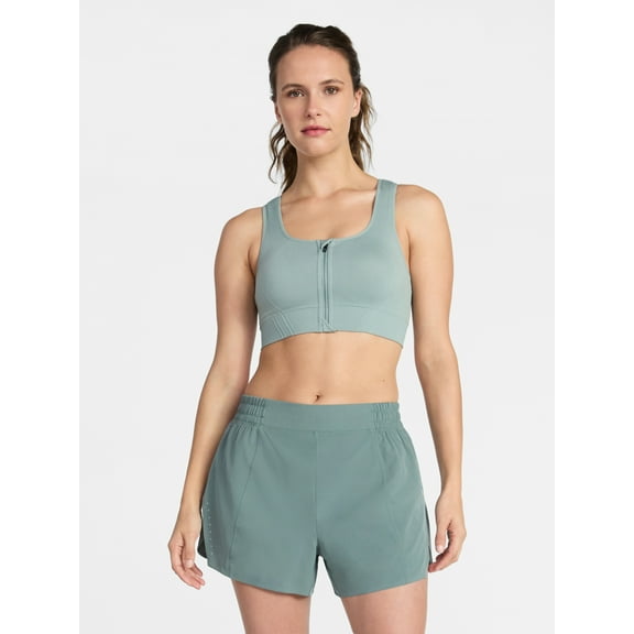 Avia Women's Medium Support Zip Front Sports Bra, Sizes S-XXXL