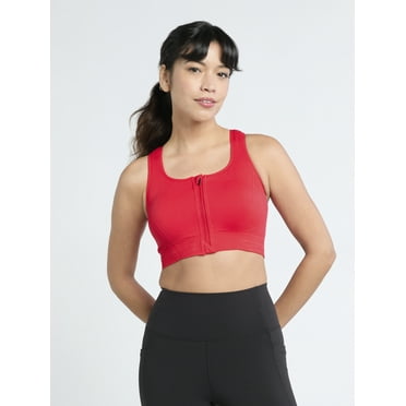 Avia Women's Medium Support Zip Front Sports Bra, Sizes S-3XL