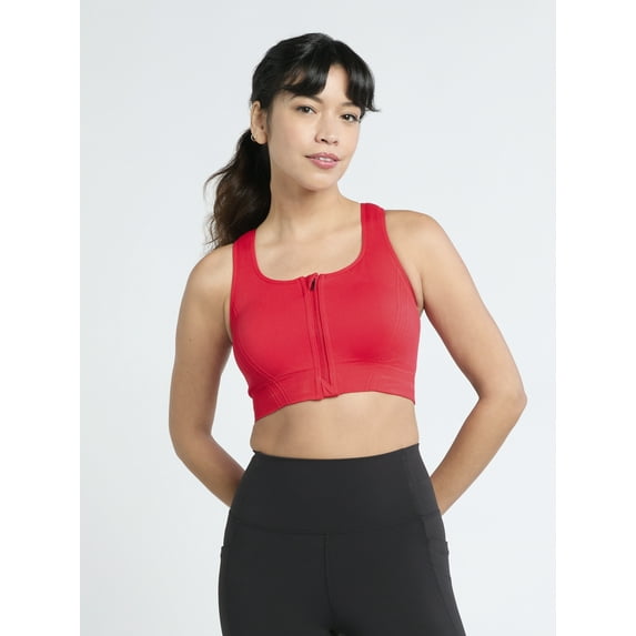Avia Women's Medium Support Zip Front Sports Bra, Sizes S-XXXL