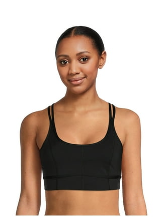 Avia Activewear Women's Medium Impact Sports Bra with Crisscross Back  (Peri-XS) at  Women's Clothing store