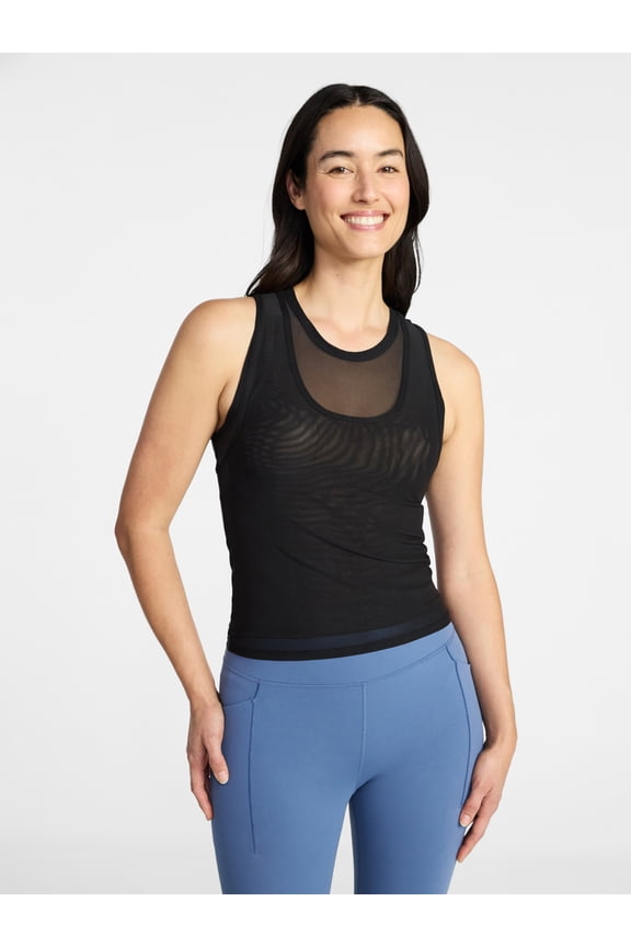 Women's Double Mesh Tank Top, Sizes XS-XXXL