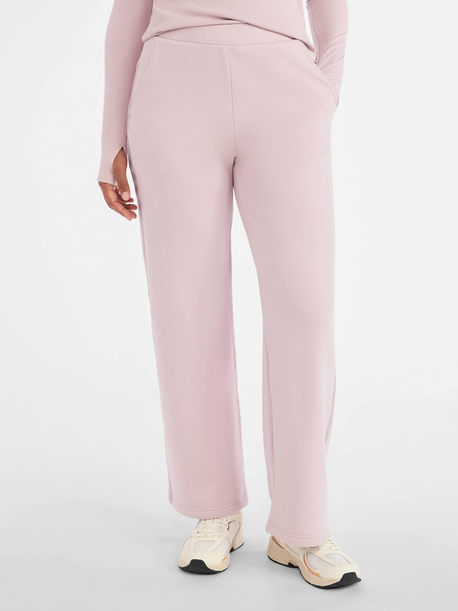 Avia Women's and Women's Plus Fleece Sweatpants with Satin Trim, Sizes XS-4X