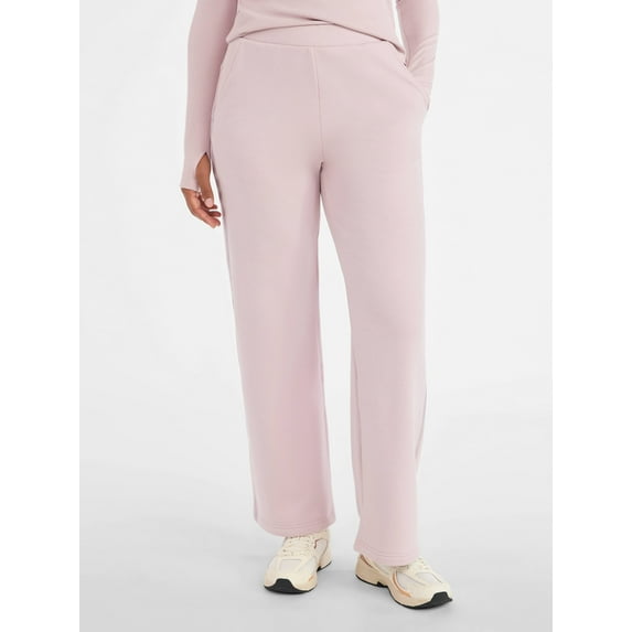 Avia Women's and Women's Plus Fleece Sweatpants with Satin Trim, Sizes XS-4X