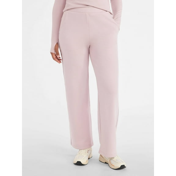 Avia Women's and Women's Plus Fleece Sweatpants with Satin Trim, Sizes XS-4X