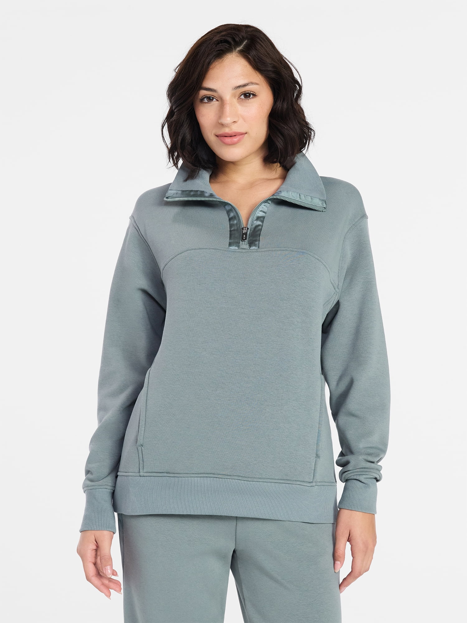 Avia Women's and Women's Plus Fleece Quarter Zip Pullover, Sizes XS-4X