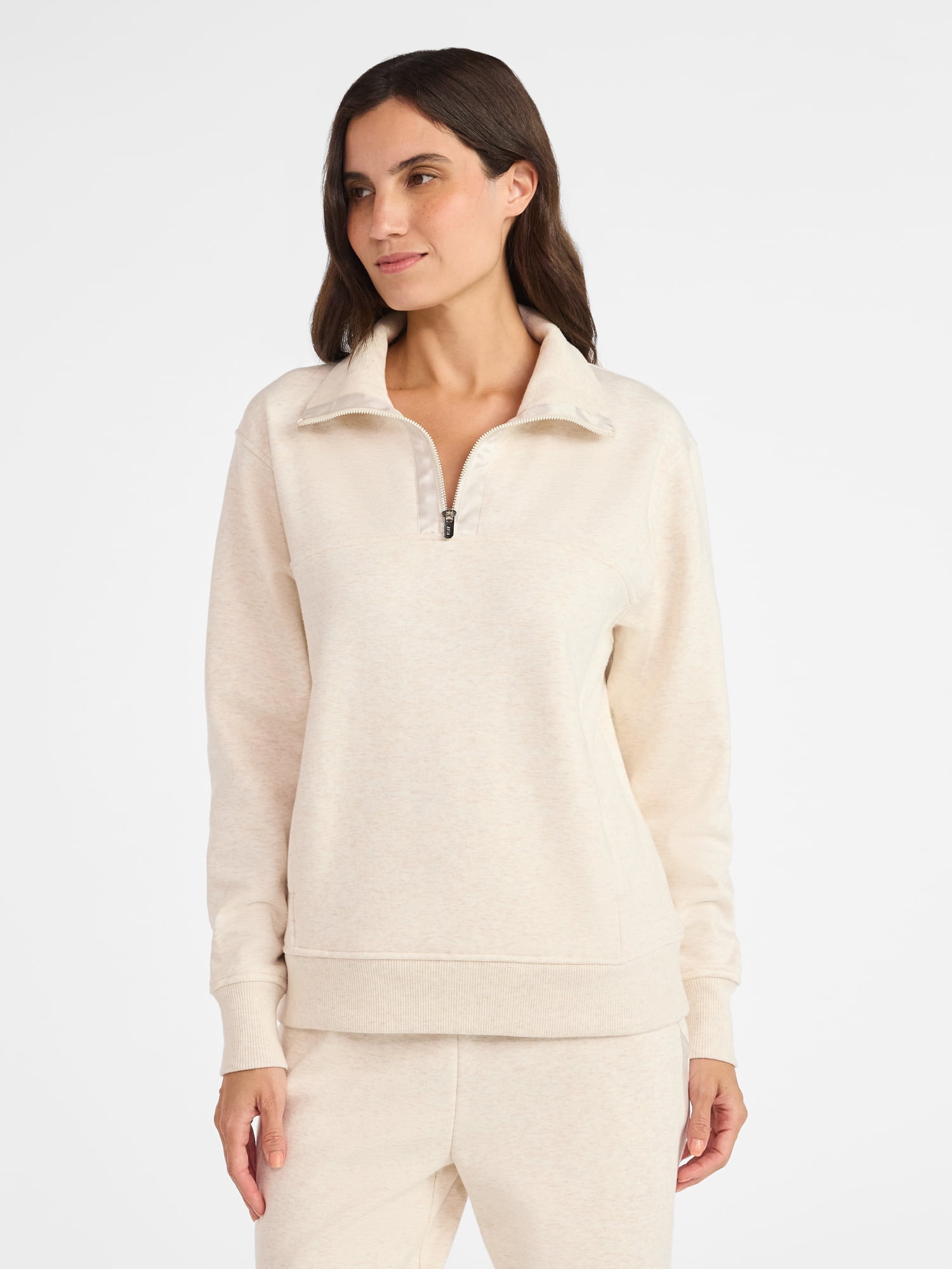 Avia Women's and Women's Plus Fleece Quarter Zip Pullover, Sizes XS-4X