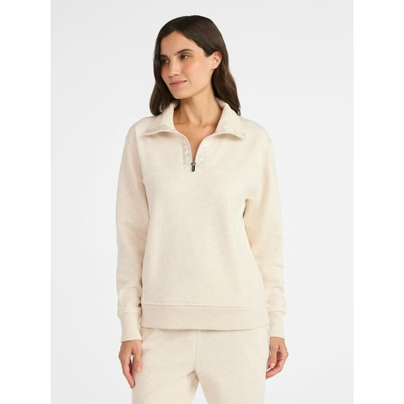 Avia Women's and Women's Plus Fleece Quarter Zip Pullover, Sizes XS-4X