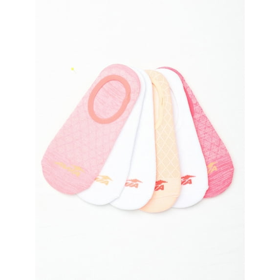 Avia Women's Micro Performance Sport No Show Liner Socks, 6-Pack