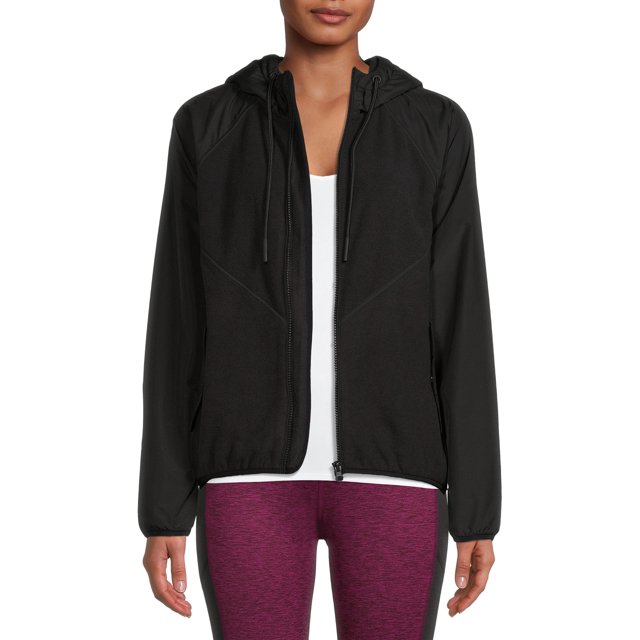 Avia Women's Mixed Media Zip Up Jacket