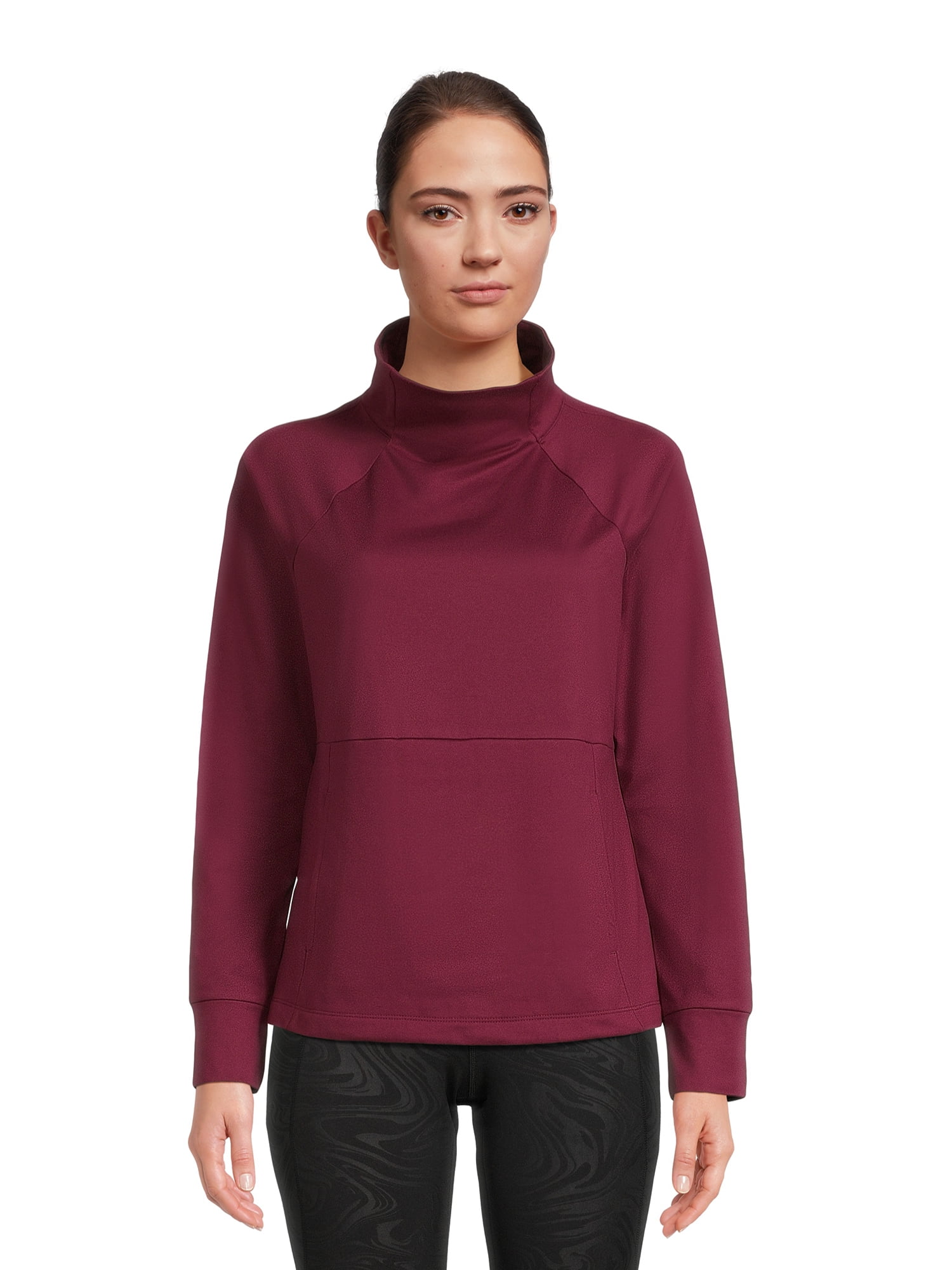 Xersion EverUltra Womens Mock Neck Long Sleeve Quarter-Zip Pullover