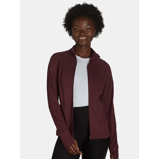 Avia Women's and Women's Plus SoftSculpt Zip-Up Active Jacket, Sizes XS ...