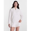 Avia Women's and Women's Plus Ribbed Ottoman Quarter Zip Sweatshirt, Sizes XS-4X