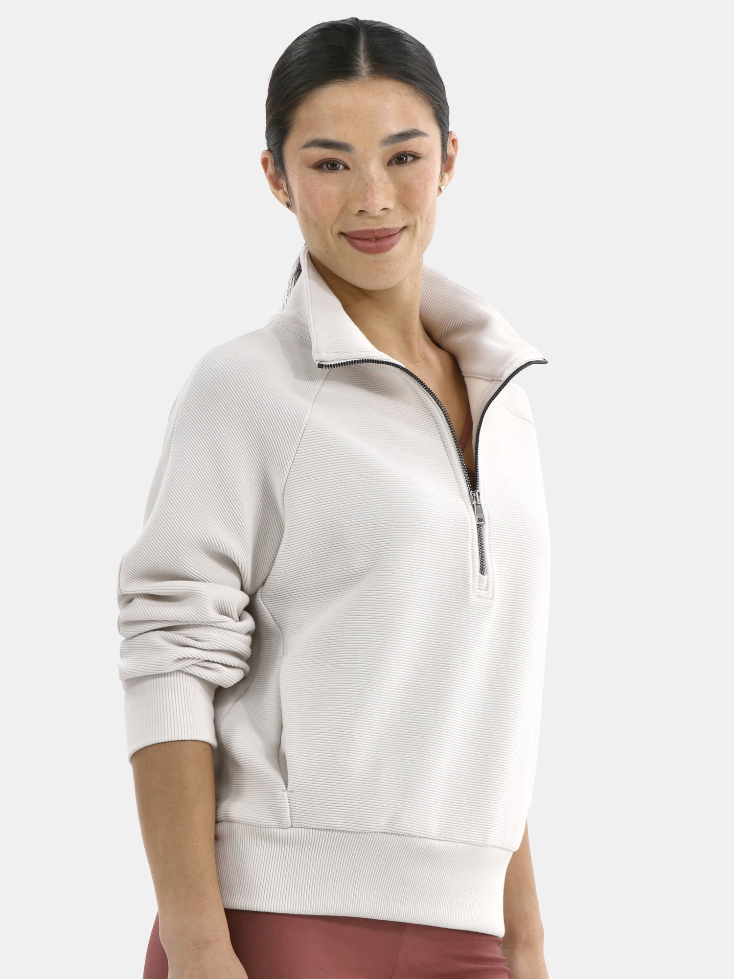 Avia Women's and Women's Ottoman 1/2 Zip Sweatshirt, Sizes XS-4X