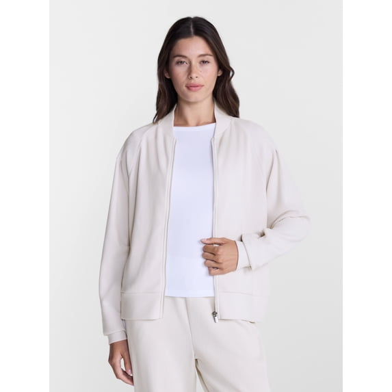 Avia Women's and Women's Plus Ottoman Full Zip Bomber Jacket, Sizes XS-4X