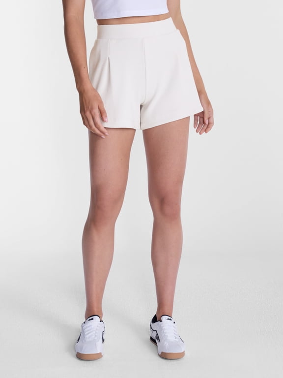 Women's and Women's Plus Ribbed Ottoman Lounge Shorts, 4.25'' Inseam, Sizes XS-4X