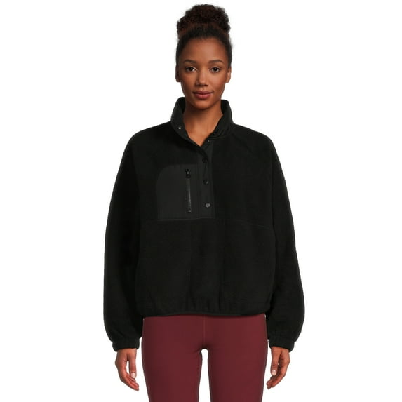 Avia Women's Outdoor Faux Shearling Pullover Jacket, Sizes XS-XXXL