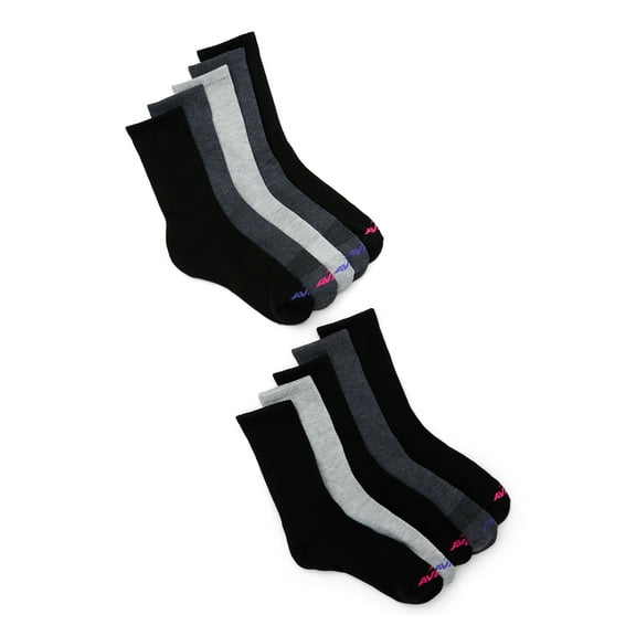 Avia Women's Performance Cushion Crew Socks, 10-Pack