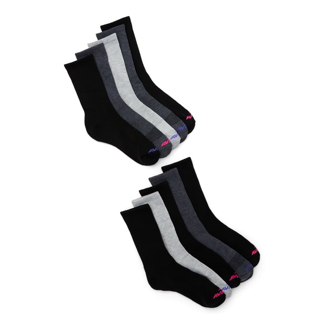 Avia Women's Performance Cushion Crew Socks, 10-Pack