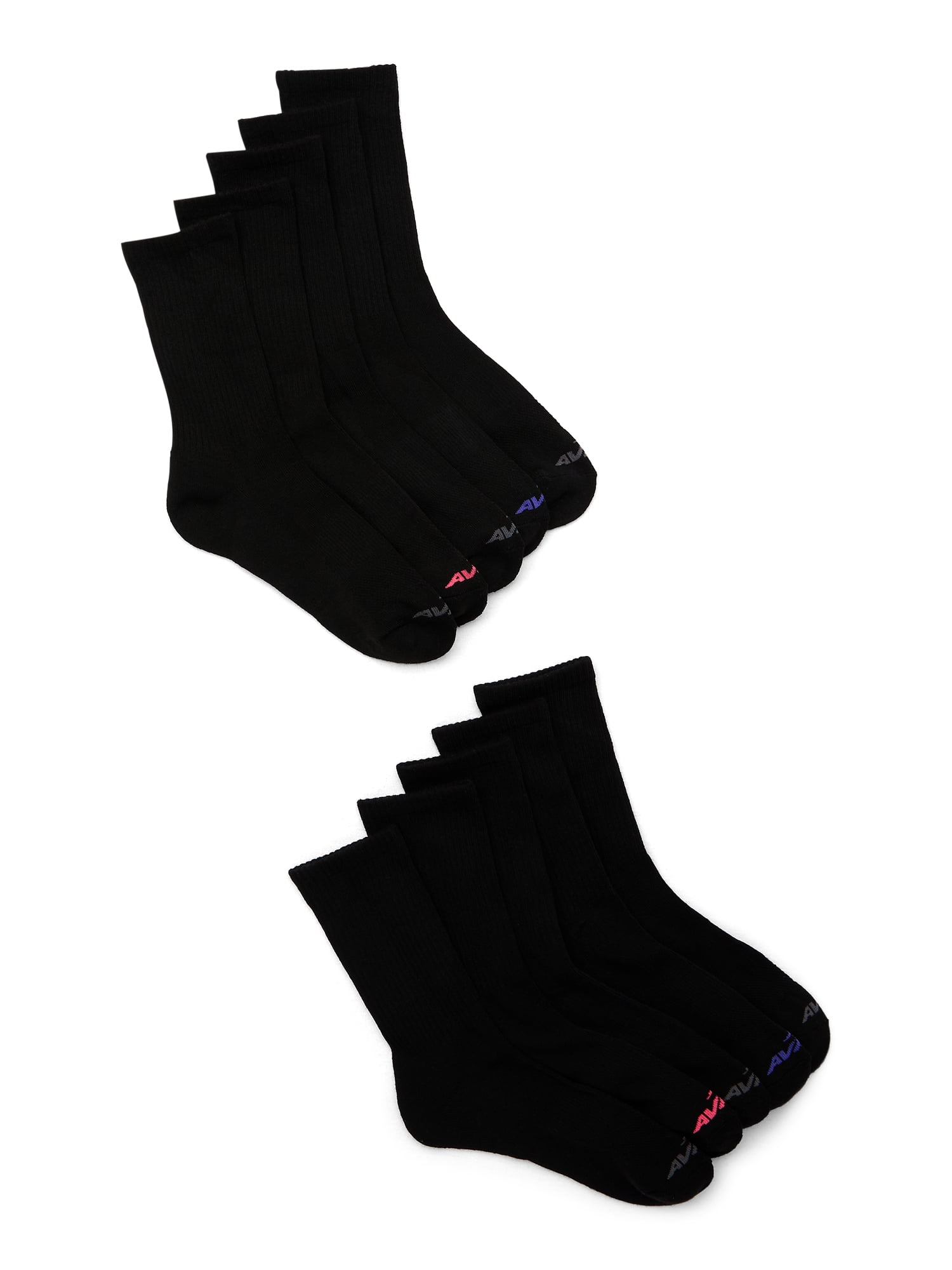 Avia Women's Performance Cushion Crew Socks, 10-Pack