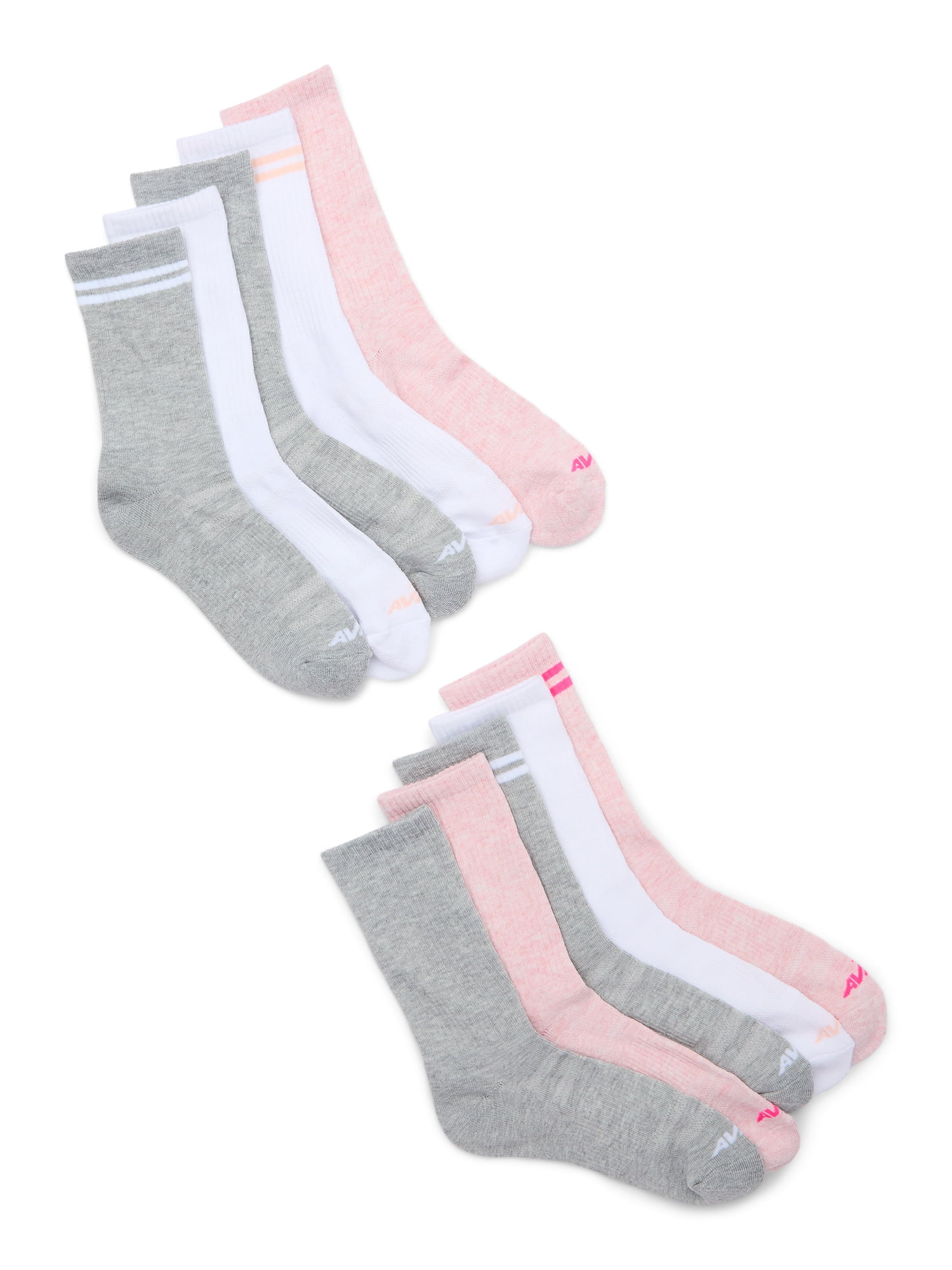 Avia Women's Performance Cushion Crew Socks, 10-Pack